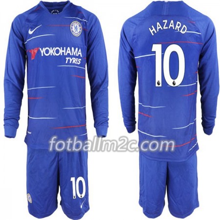 Chelsea Hazard 10 Barn Hjemmedrakt 2018-2019 Langermet